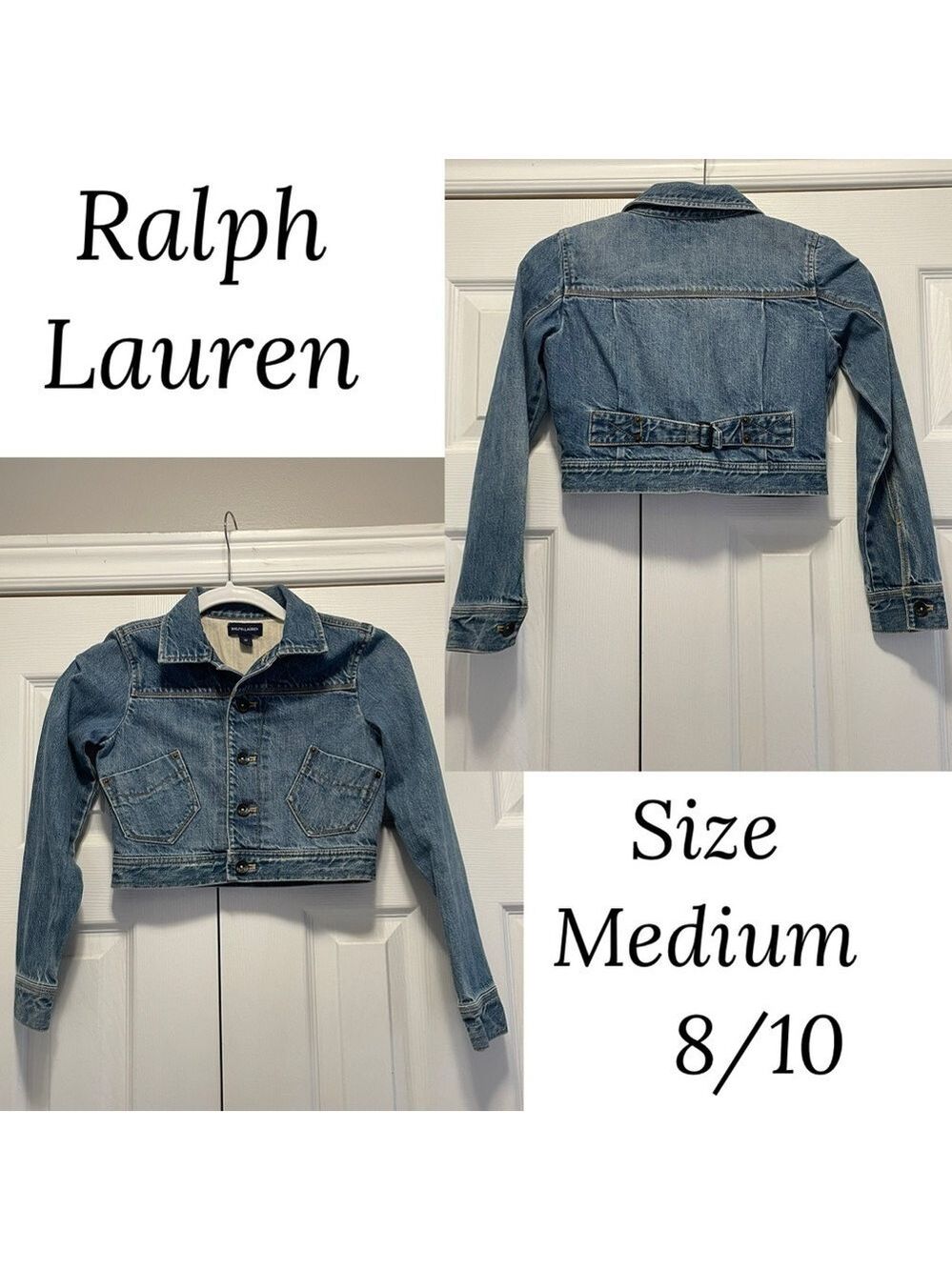 Ralph Lauren girls denim jean jacket size Medium 8/10